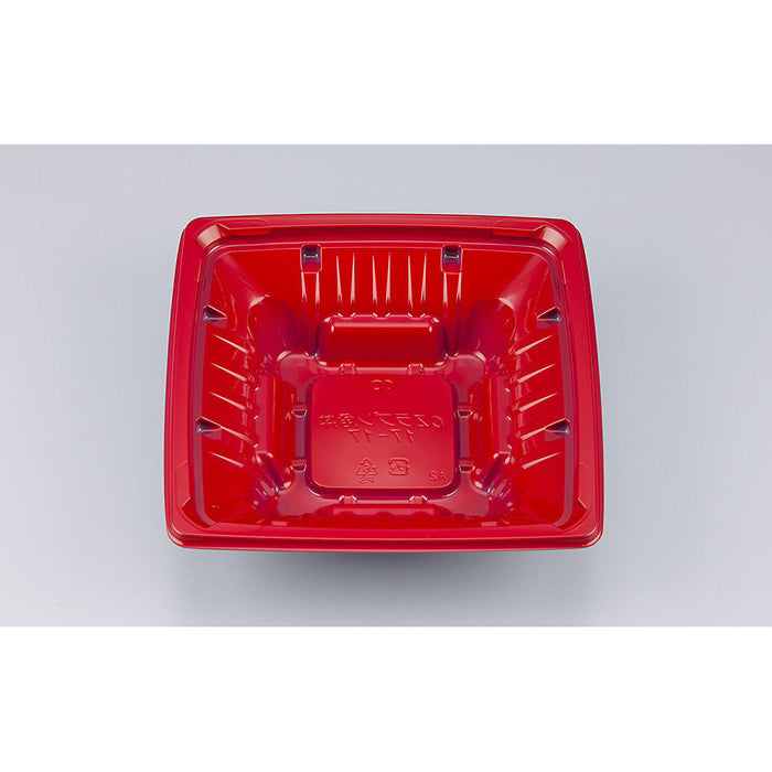 【小ロット対応商品】CZラプレ角丼17-17 朱本体[50入]
