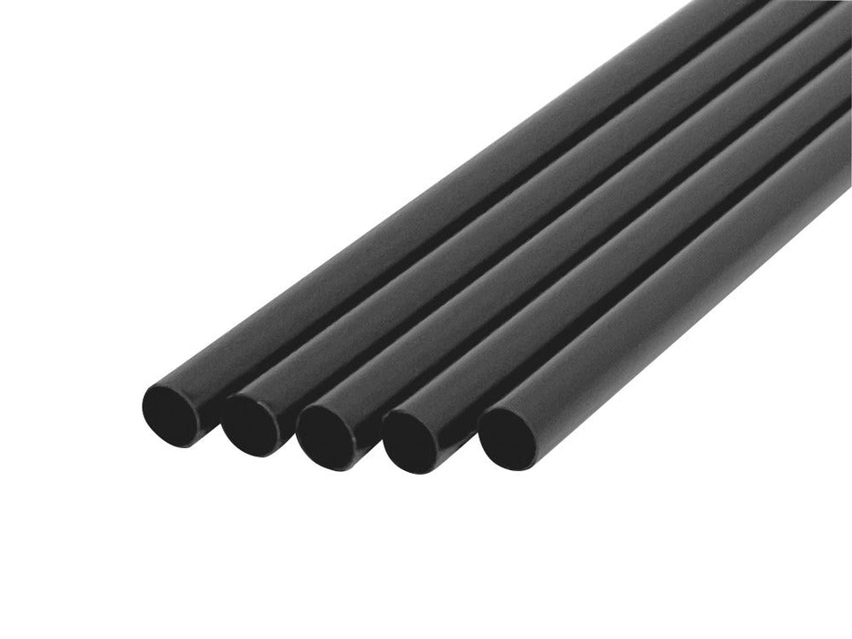【包装なし】 ストレートストロー 黒 アイスコーヒー用バイオマス 4.5mm×18cm B363[1箱1000本入×5箱] わらおストローバイオマス25