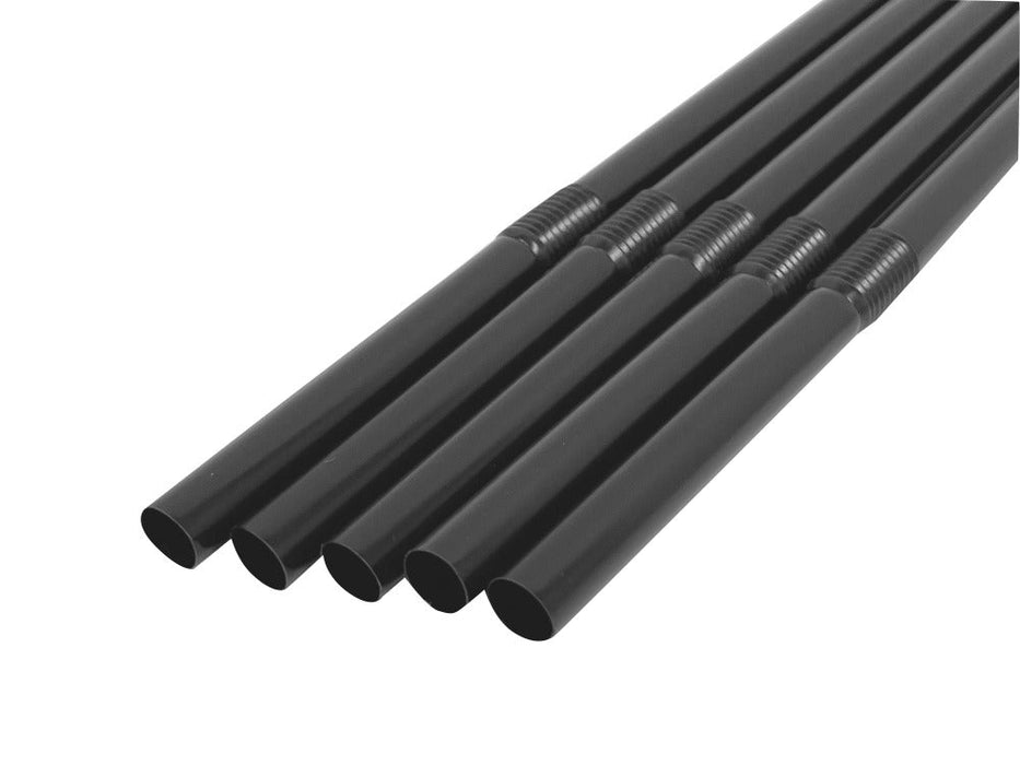 【包装なし】 フレックスストロー 黒 ジュース用 バイオマス 6mm×21cm B466[1箱500本入×5箱] わらおストローバイオマス25