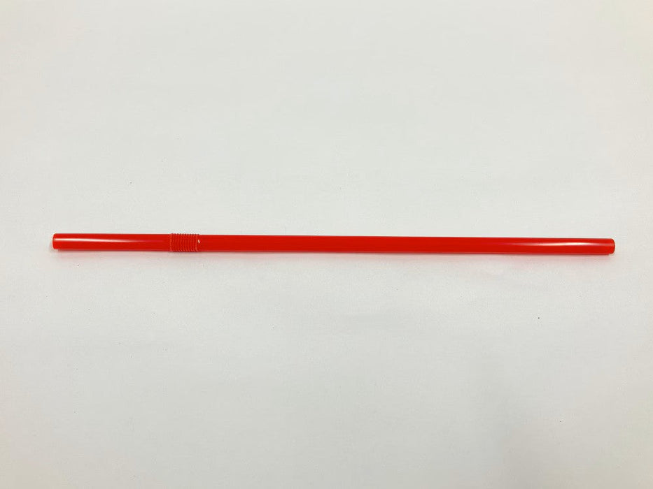 【包装なし】 フレックスストロー 赤 ジュース用 バイオマス 6mm×21cm B482[1箱500本入×5箱] わらおストローバイオマス25