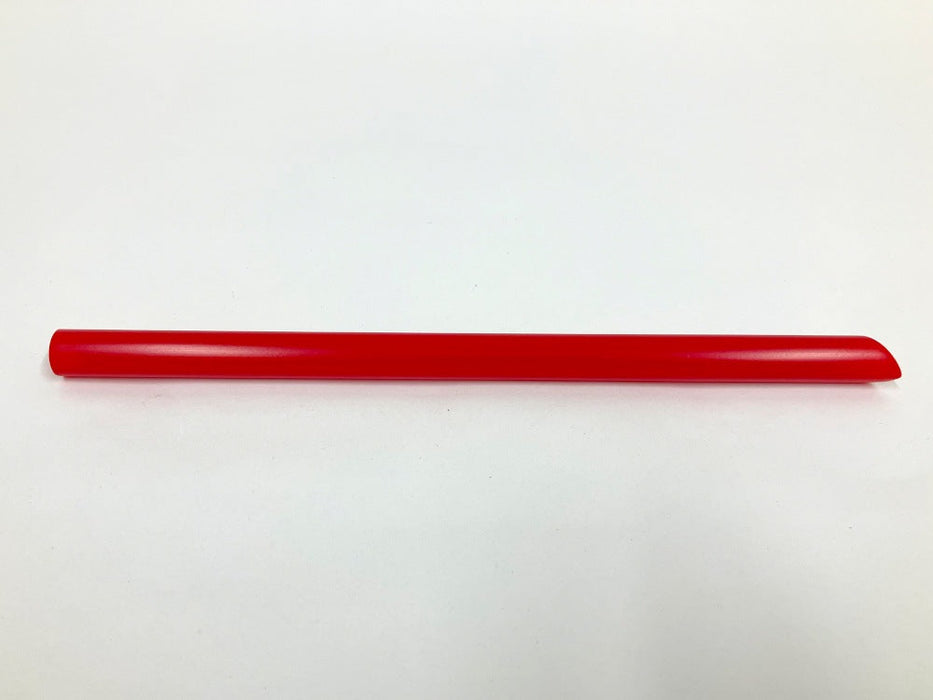 【包装なし】 片先斜めストロー 赤 タピオカ蓋突き刺し用 バイオマス 12mm×21cm B726[1箱130本入×5箱] わらおストローバイオマス25