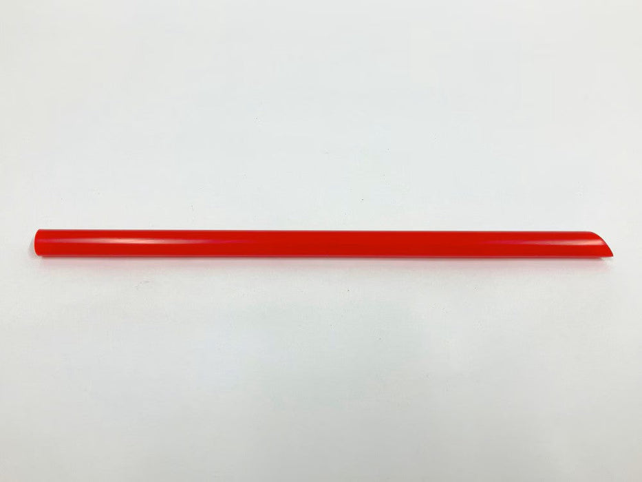 【包装なし】 片先斜めストロー 赤 タピオカ蓋突き刺し用 バイオマス 10mm×21cm B778[1箱200本入×5箱] わらおストローバイオマス25