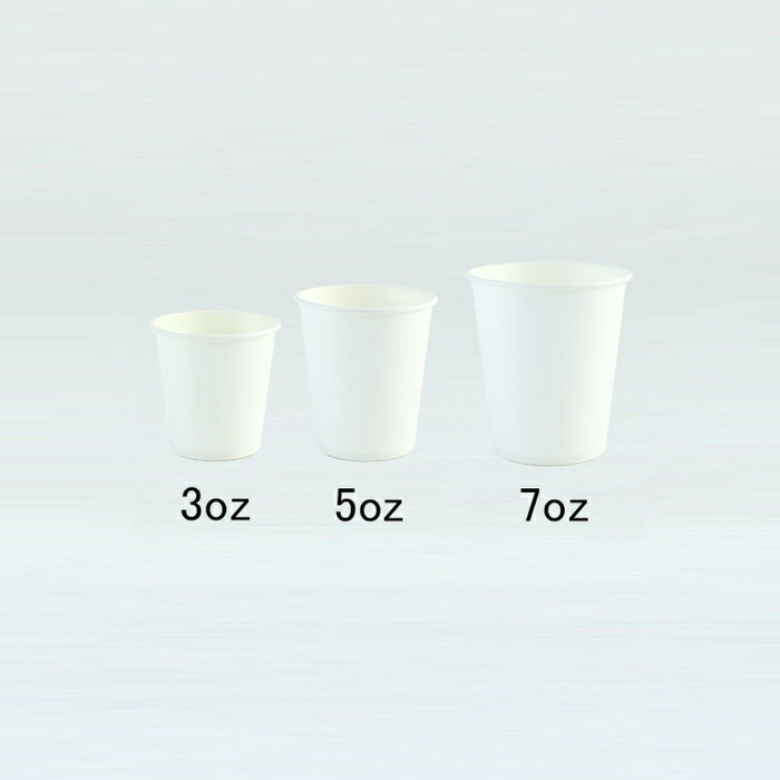 紙コップ ホワイト 白無地 業務用 3オンス・5オンス・7オンス | ケース販売 お買い得 イベント用 使い捨て
