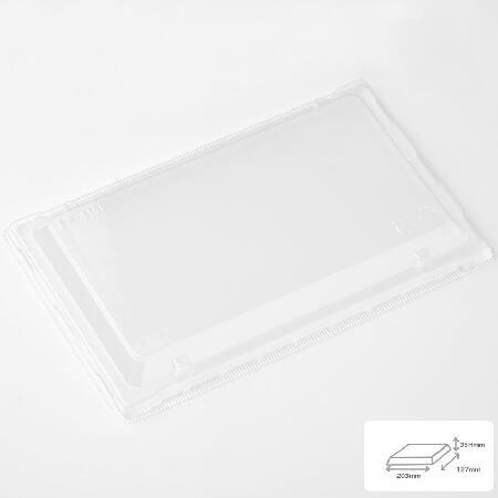 [小ロットセット商品]エコウッドFA-415B本体・透明蓋・PT仕切りセット[各100枚セット]長角折箱1.5合