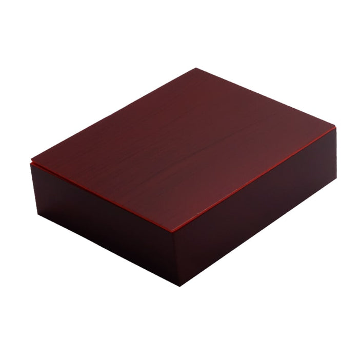 折箱 赤ケヤキ3.8 205×170×54 共蓋面取【横】一本仕切付[ケース108入]